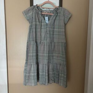 NWT Loft XS Petite plaid fall dress